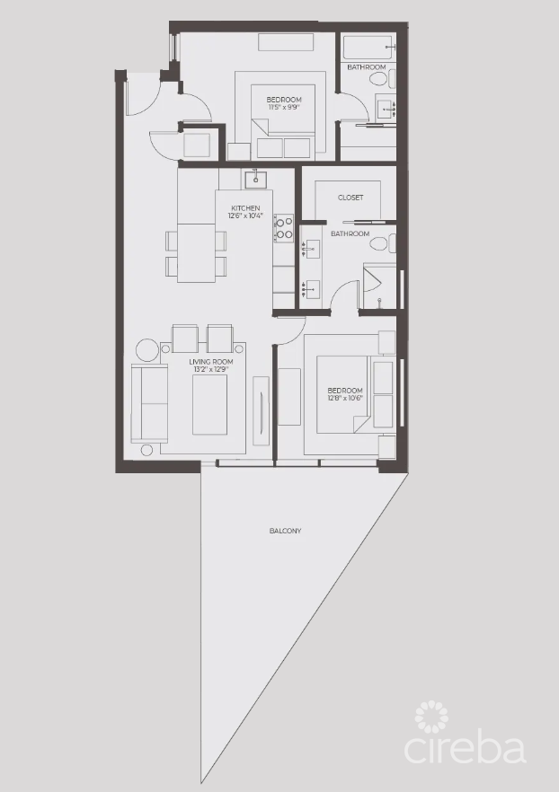 POINT WEST PENTHOUSE #28 – TWO BED OCEAN VIEW