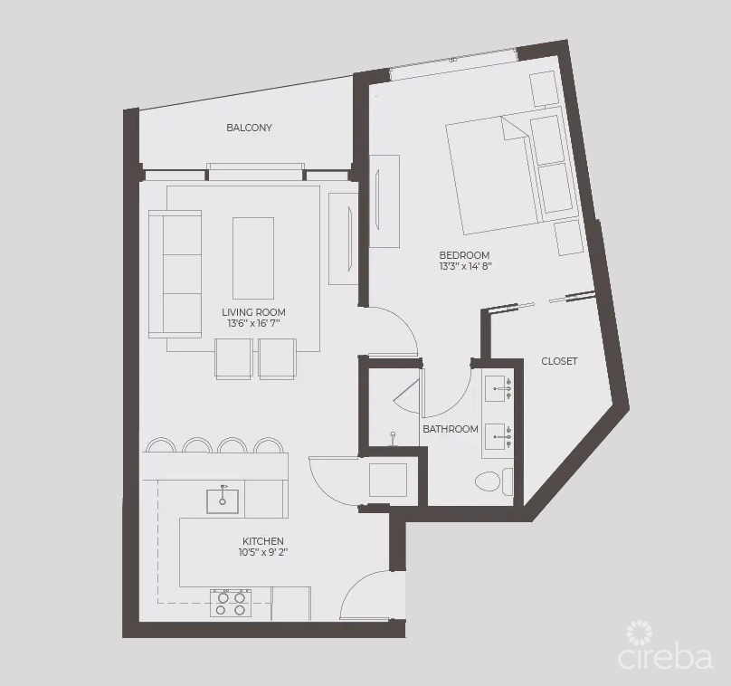 POINT WEST PENTHOUSE #20 – ONE BED GARDEN VIEW