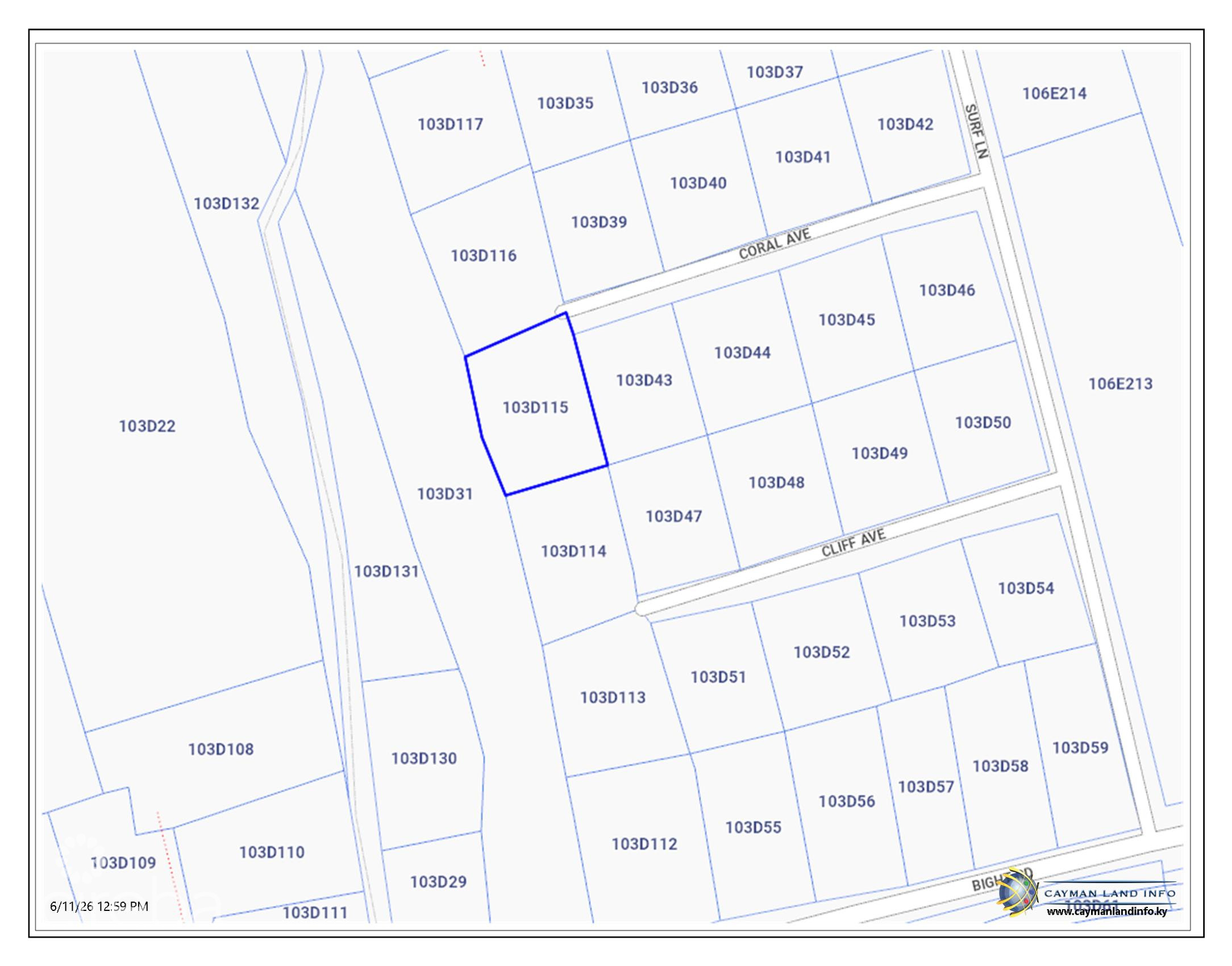 CAYMAN BRAC  TWO ADJACENT LOTS