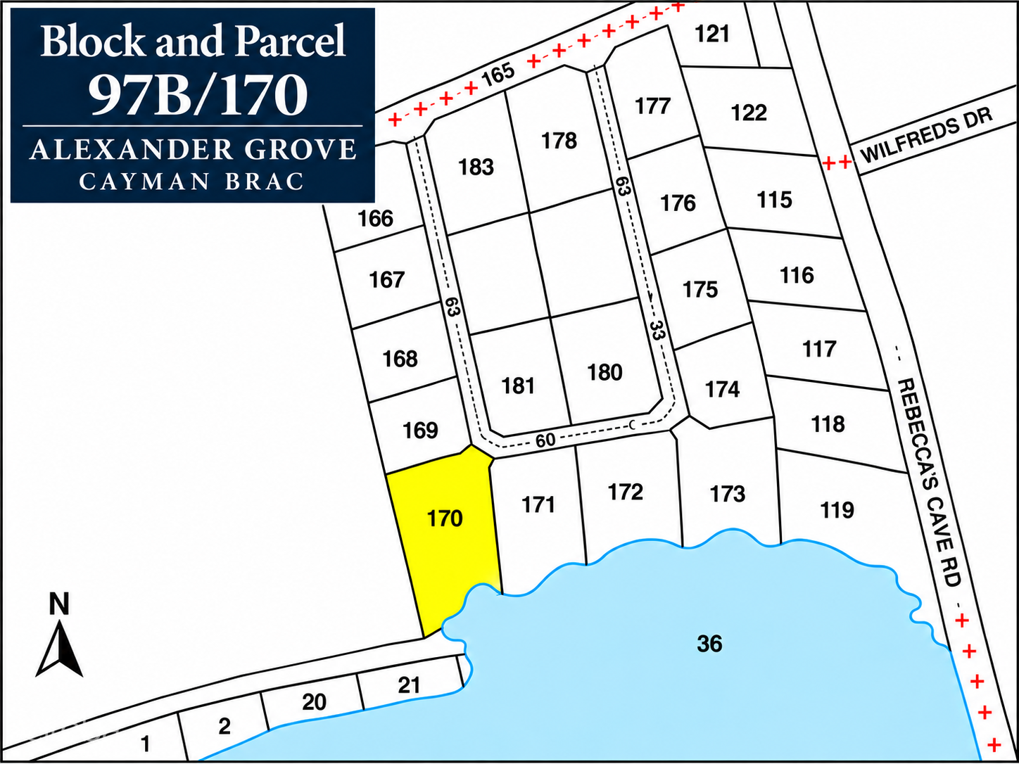 ALEXANDER GROVE SUBDIVISION – CAYMAN BRAC – POND LOT 1