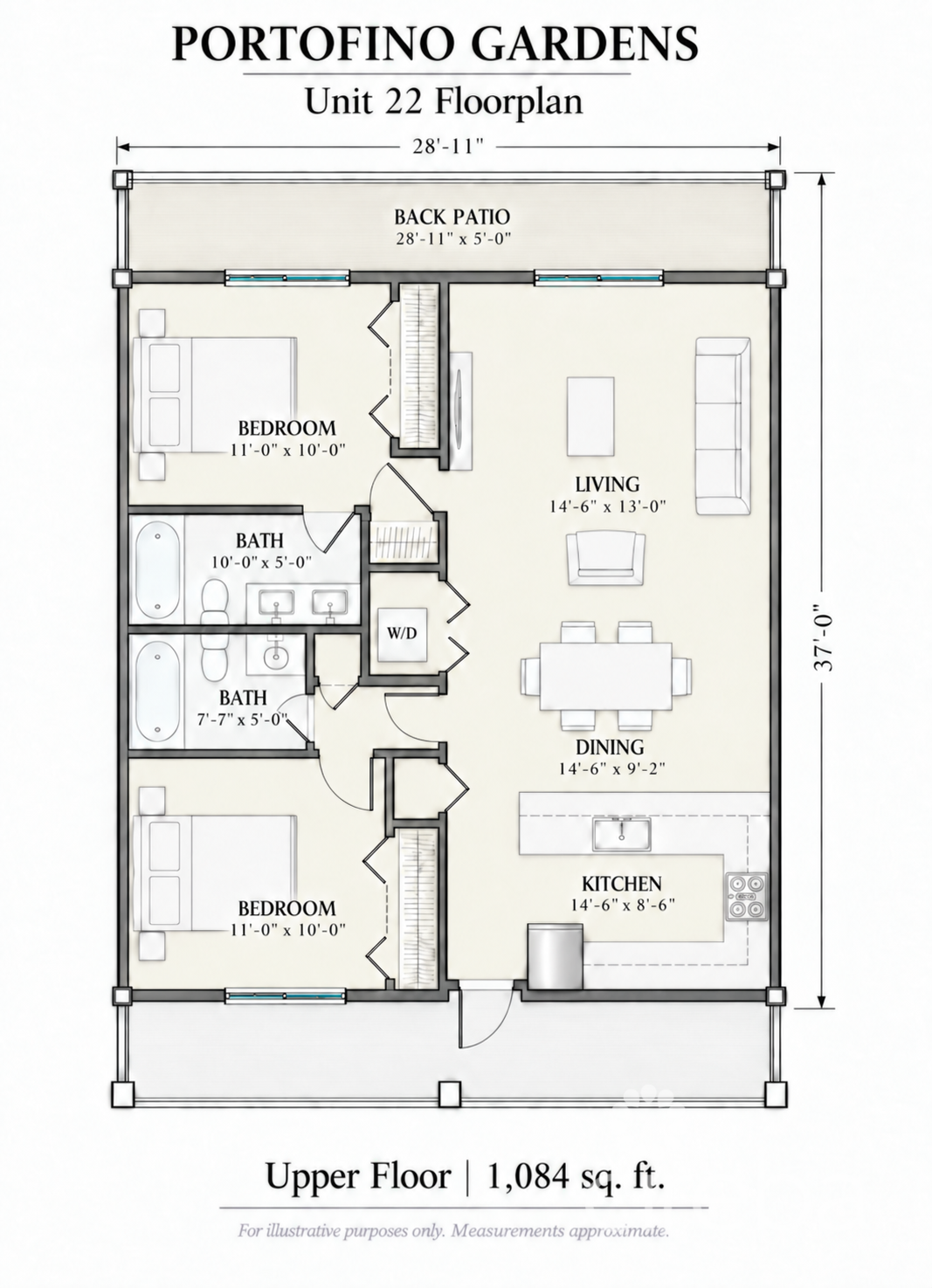 PORTOFINO GARDENS | TURNKEY 2-BED